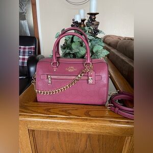 Coach Rowan Satchel in Dusty Rose